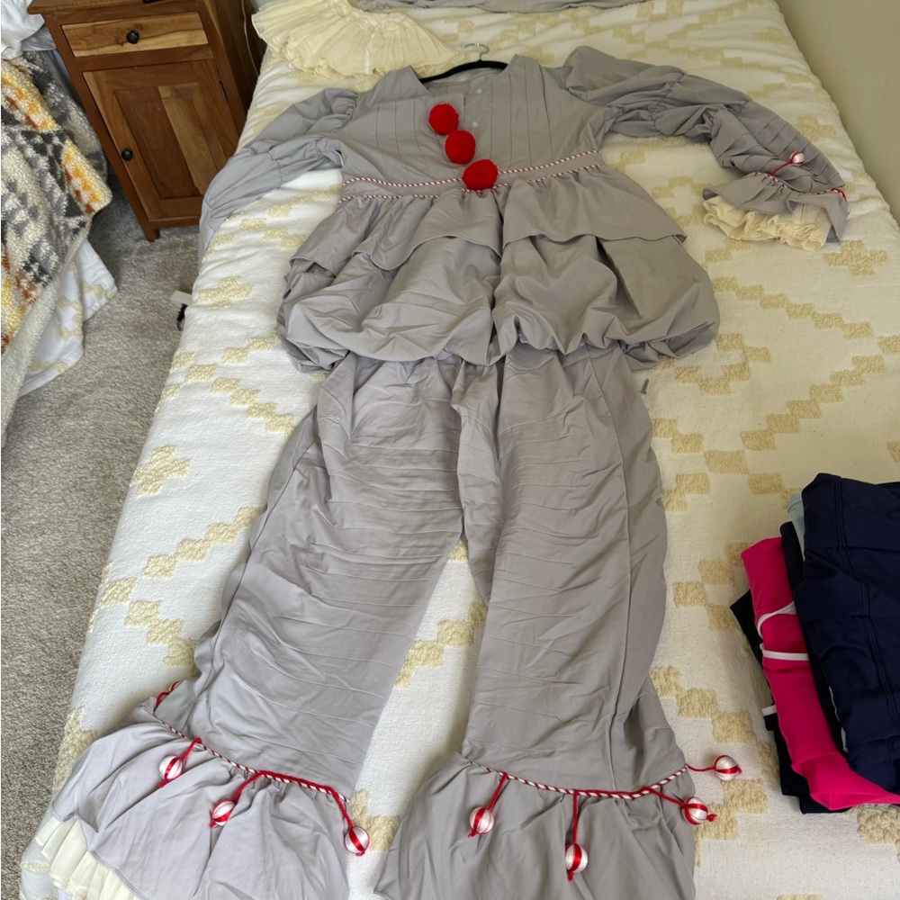 Gray Costume with Red Accents